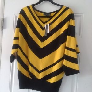 Joan Vass New York Sweater Top V-neck  Sz Medium NWT